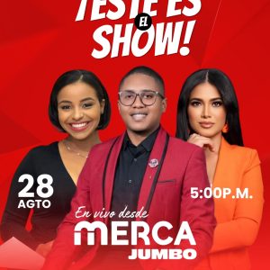 ¡ESTE ES EL SHOW! llega este viernes desde el nuevo Merca Jumbo La Romana, para ser parte de la gran apertura de este importante establecimiento comercial.
