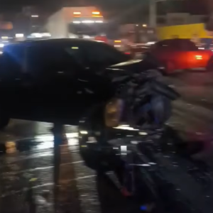  Triple accidente de tránsito registrado esta noche