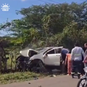 Accidente de tránsito en la autopista San Pedro–La Romana