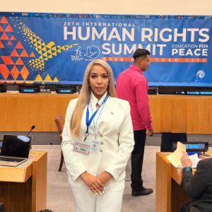 Empresaria dominicana Jennifer Rosario participa en la 20.ª Cumbre Internacional de Derechos Humanos celebrada en la sede de las Naciones Unidas ONU en Nueva York
